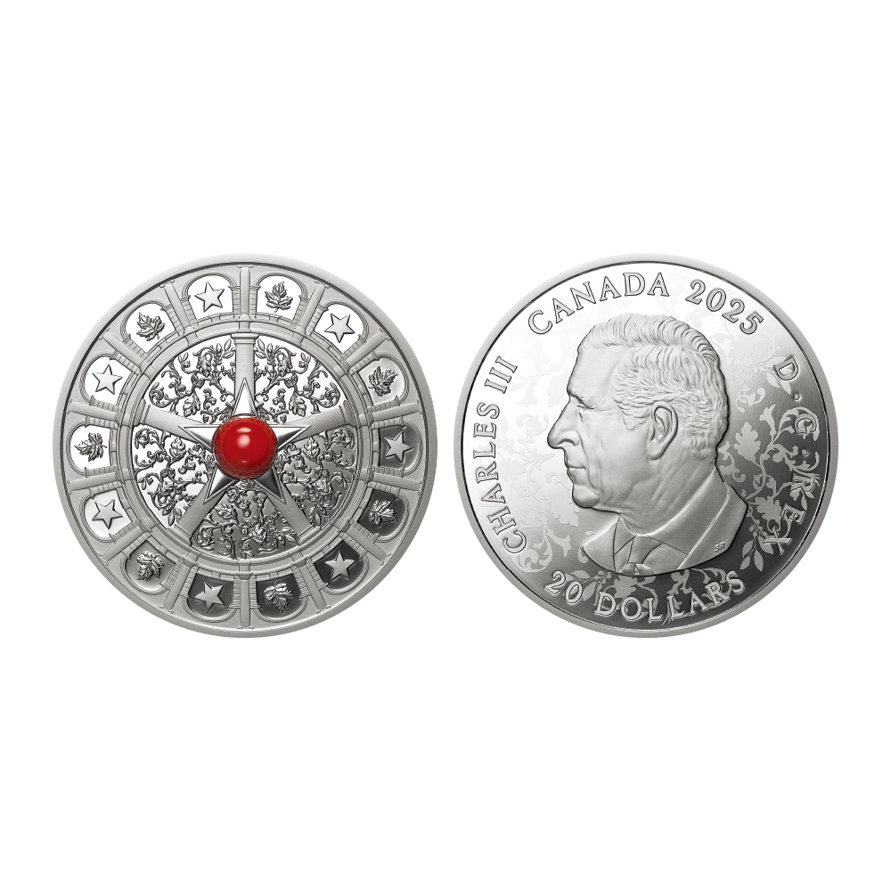 캐나다 2025 ‘캐나다의 다양성 - 힘과 번영’ 붉은 산호 삽입 은화