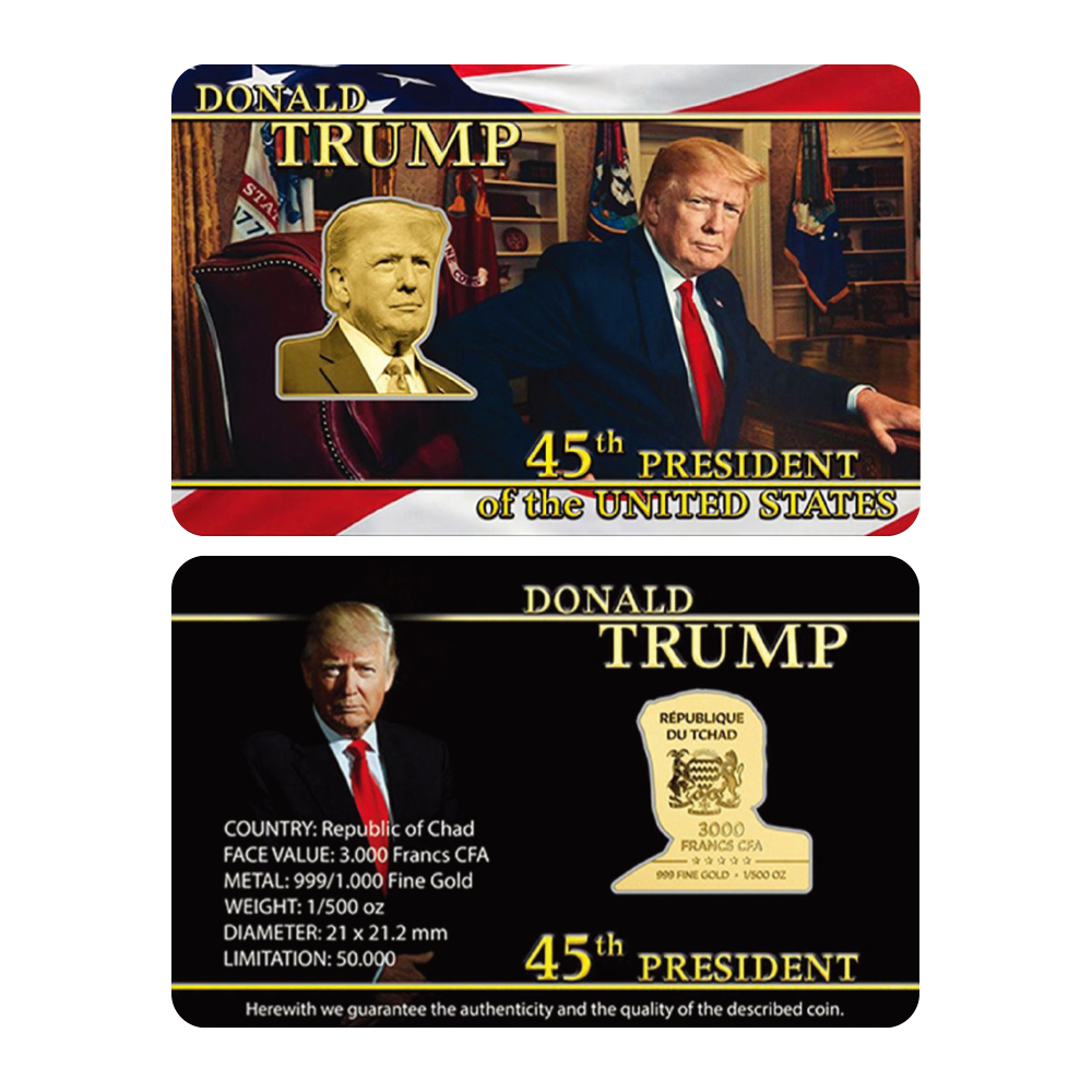 차드 ‘도널드 트럼프 흉상’ 코인 카드