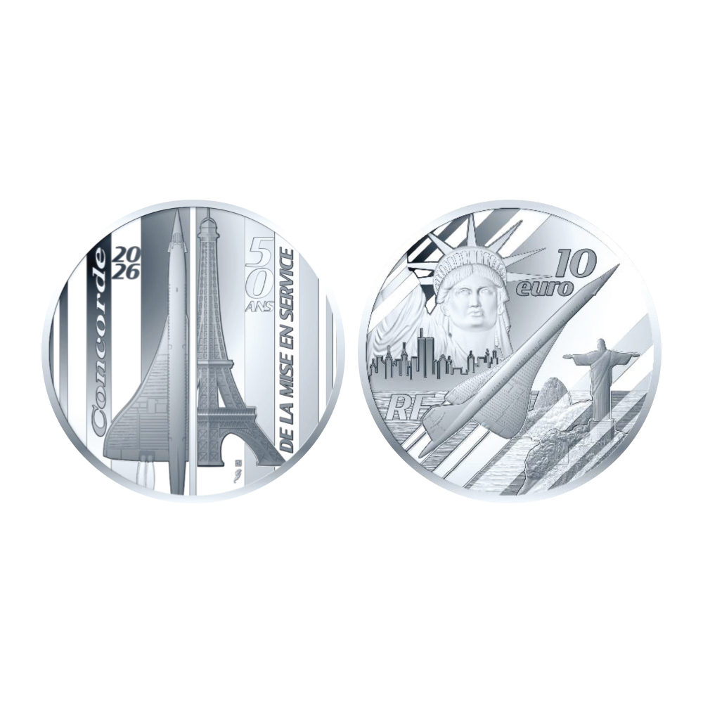 프랑스 2026 ‘콩코드 최초 비행 50주년’ 은화