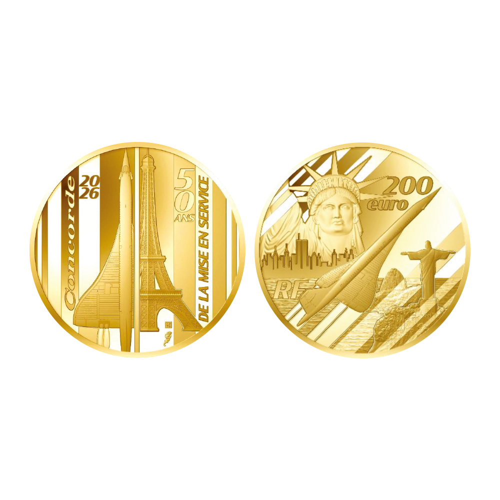 프랑스 2026 ‘콩코드 최초 비행 50주년’ 금화