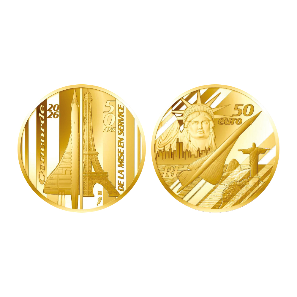 프랑스 2026 ‘콩코드 최초 비행 50주년’ 7.78g 금화