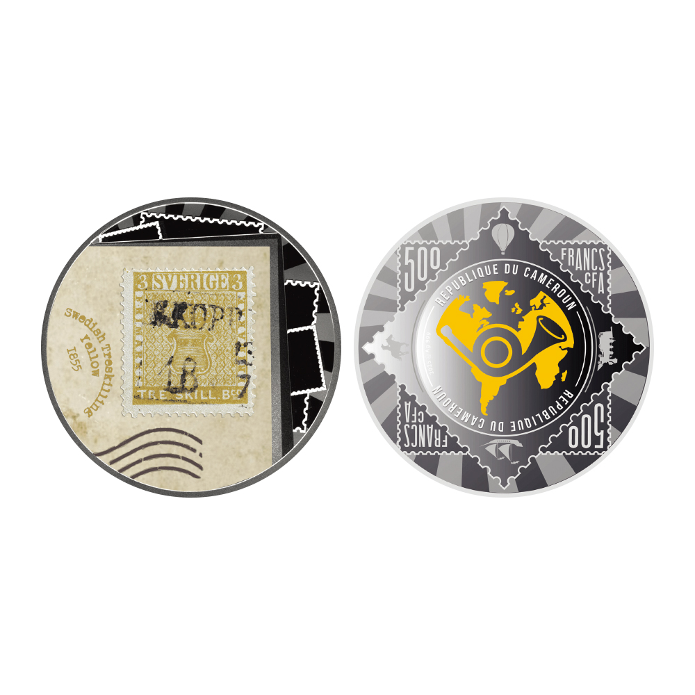 카메룬 2025 ‘세계에서 가장 가치있는 우표 - 트레스킬링 엘로우’ 색채 은화
