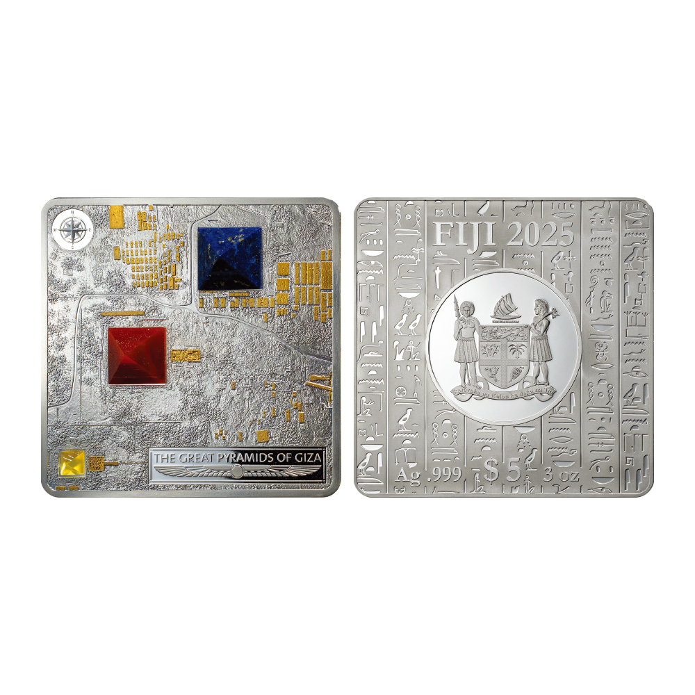 피지 2025 ‘기자의 대피라미드’ 금도금 3D 은화