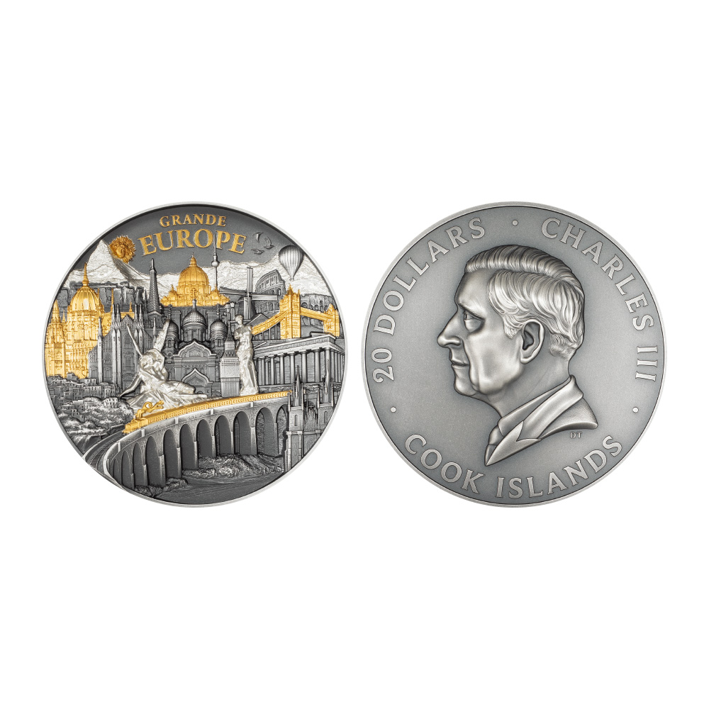 쿡아일랜드 2026 ‘그랜드 유럽’ 3D 금도금 은화
