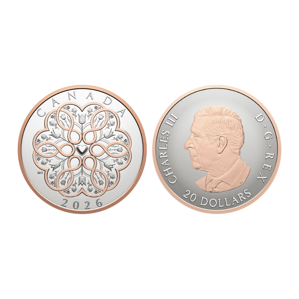 캐나다 2026 ‘사랑 축하’ 로즈골드도금 은화