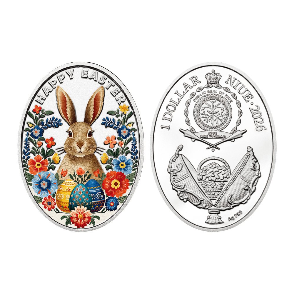 니우에 2026 ‘HAPPY EASTER’ 색채 은화