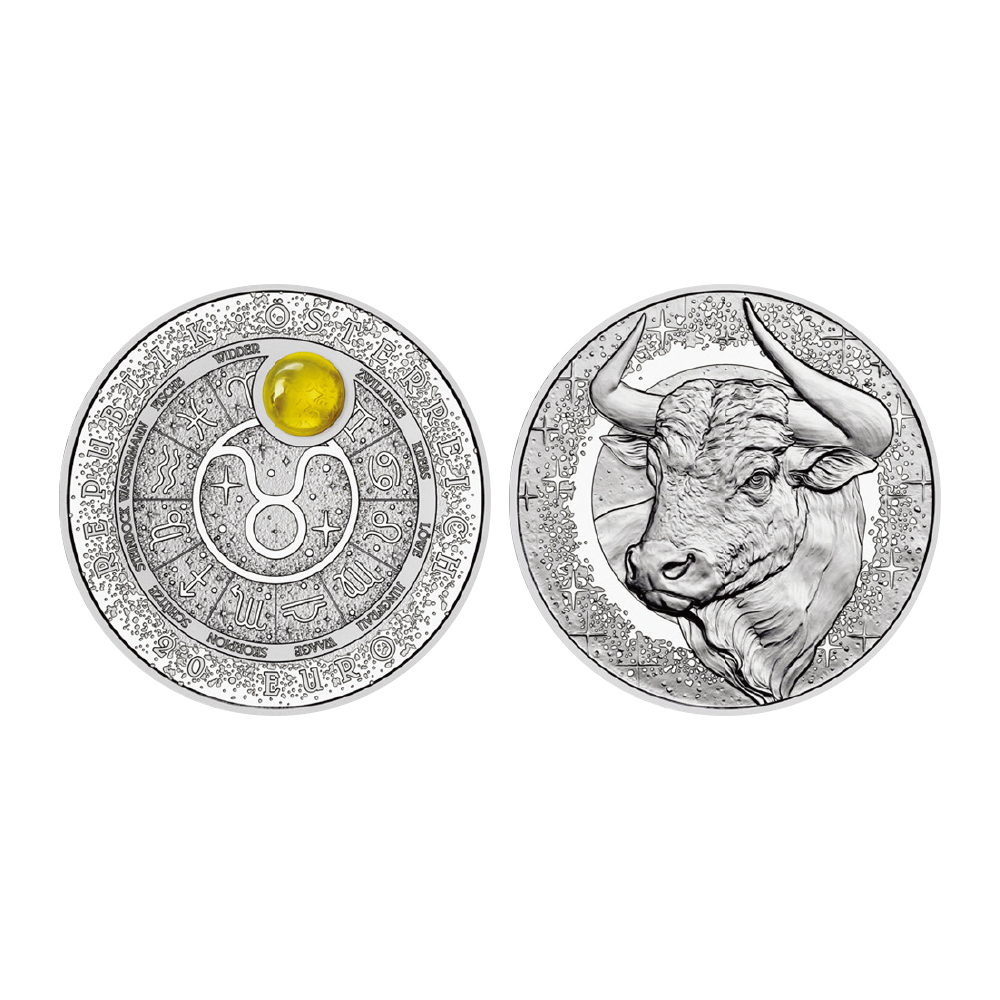 오스트리아 2026 ‘별자리 시리즈(2차)’ 장미석 삽입 은화 - 황소자리
