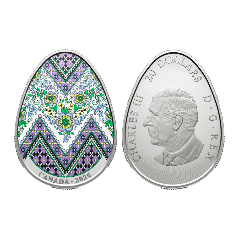캐나다 2026 ‘피산카 부활절 달걀’ 색채 은화